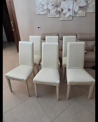 6 sedie in ecopelle 