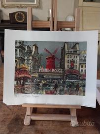 stampa anni 70 Paris Moulin Rouge