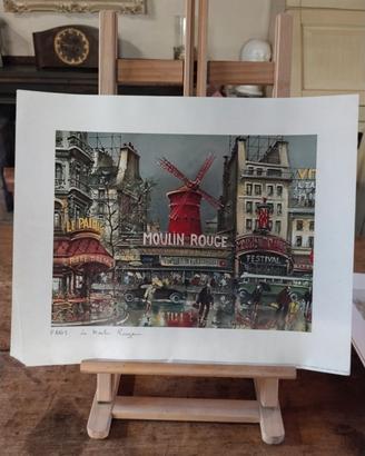 stampa anni 70 Paris Moulin Rouge