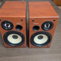 Coppia Casse SONY in Legno + Stereo (DA RIPARARE)
