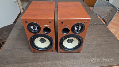 Coppia Casse SONY in Legno + Stereo (DA RIPARARE)
