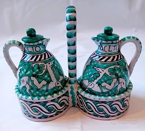 Giacomini Orvieto - Oliera Acetiera ceramica