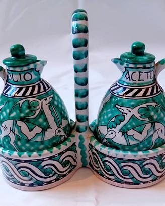 Giacomini Orvieto - Oliera Acetiera ceramica