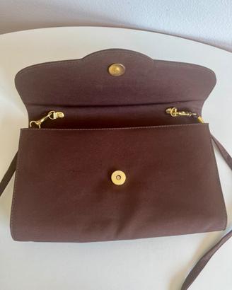 Borsetta elegante marrone in raso