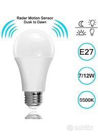 Lampadina con sensore di movimento