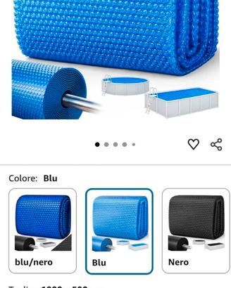 Telo termico copri piscina 10mx5m nuovo