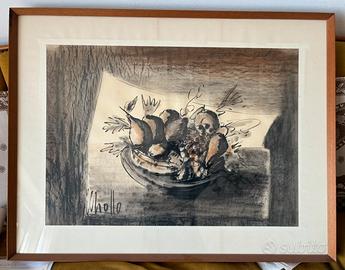 M. Miollo - Natura morta - acquerello anni 60