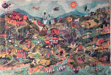 Copia rara  mappa Wanderland -Threlfall 1965