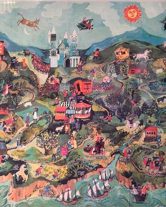 Copia rara  mappa Wanderland -Threlfall 1965