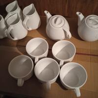 set tazze teiere e lattiere in ceramica 11 pezzi