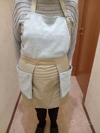 Grembiule pulizie e cucina nuovo con tasche