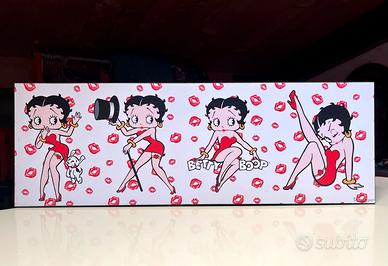 Quadro Betty Boop Su Tavola In Legno MDF Anno 2011