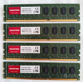 RAM Gigastone ddr3 32gb (4 x 8GB)