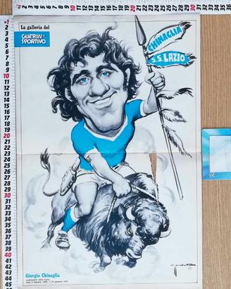 Poster Chinaglia  Lazio copertina Guerin Sportivo