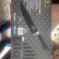 Set coltelli cucina 6 pezzi nero – nuovo