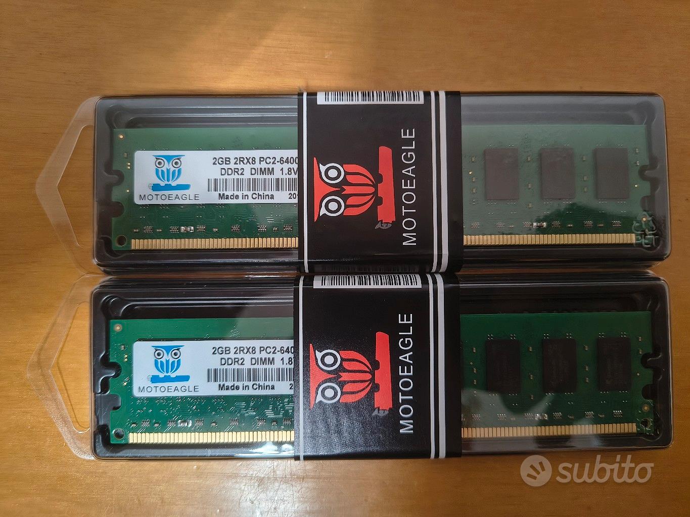Barrette RAM DDR2 2GB PC2-6400U - Motoeagle - DIMM - Occasion Fonctionnelle