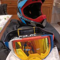 casco Fox Imperial rampage Comp + mascherina fox
