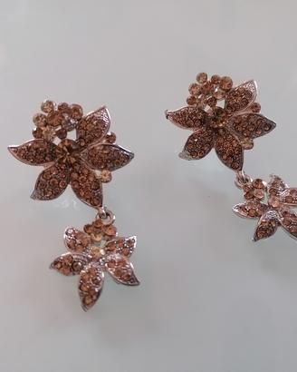 Orecchini a fiori arancio 