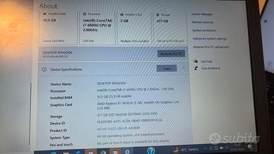 Laptop Intel i7-6600 CPU