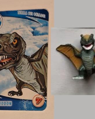 Dimorphodon verde Dinofroz World con Carta