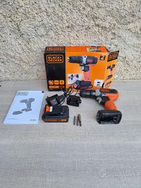Trapano avvitatore Black e Decker 18 v batteris