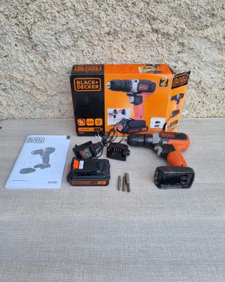 Trapano avvitatore Black e Decker 18 v batteris