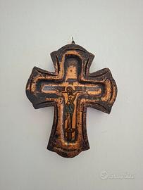 Crocifisso Icona Bizantina dipinta a mano su legno