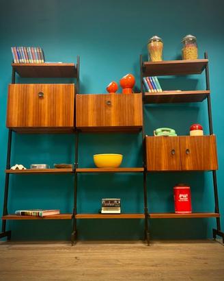 LIBRERIA DESIGN SCANDINAVO MIDCENTURY TEAK SCAFFAL