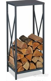 Porta legna in metallo