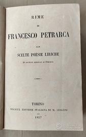 1857 Rime di F. Petrarca