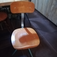 Sgabello industriale vintage