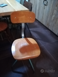 Sgabello industriale vintage