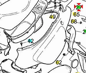 Codone nero Aprilia Rally 50  AP8238449