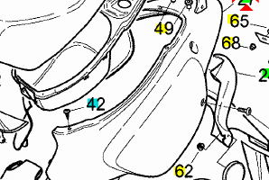 Codone nero Aprilia Rally 50  AP8238449