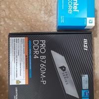 Scheda madre mATX + processore i3 14100f