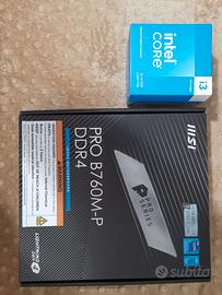 Scheda madre mATX + processore i3 14100f