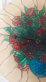 Orologio in vetro da parete artigianale