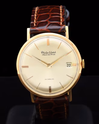 Philip Watch 60s 18 kt rose gold 33,5 mm manual