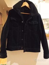 Giubbotto velluto nero  Mango