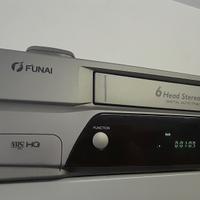 VIDEOREGISTRATORE LETTORR VHS FUNAI 6 TESTINE HIFI