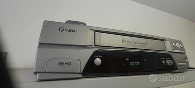 VIDEOREGISTRATORE LETTORR VHS FUNAI 6 TESTINE HIFI