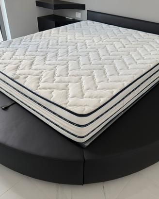 Letto matrimoniale contenitore rotondo + materasso