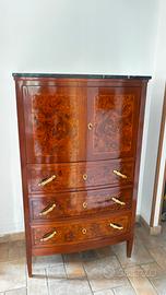 Cassettiera con secretaire con chiave