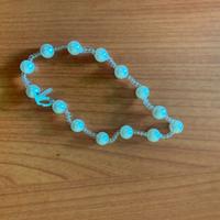 Bracciale di perle e perline colore bianco