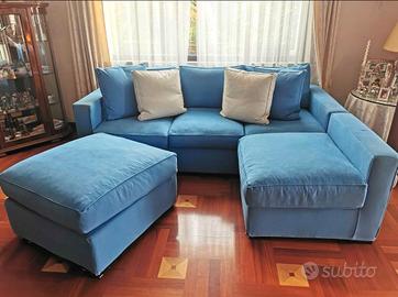 DIVANO con Penisola + Pouf Confalone pari al NUOV.