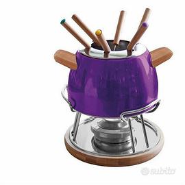 Set per fonduta c/casseruola colore viola 11pezzi