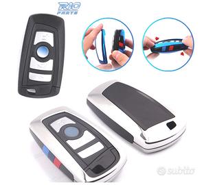 CUSTODIA COVER CHIAVE BMW QUADRATA CROMATA E NERA