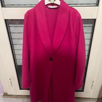 Cappotto lungo fucsia taglia S