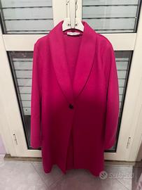 Cappotto lungo fucsia taglia S