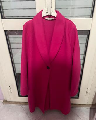 Cappotto lungo fucsia taglia S